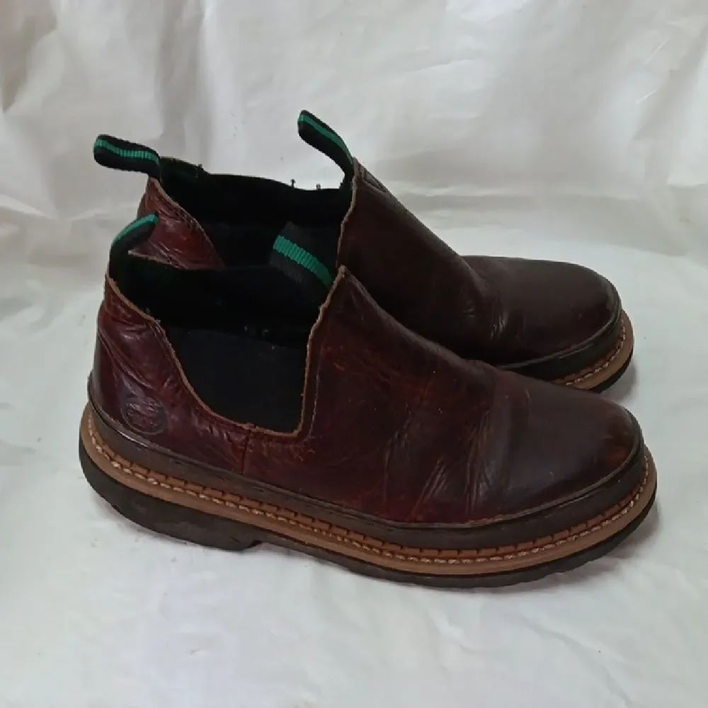 Georgia Boot Men's Brown Leather Slip-On Shoes Size 6M Preowned
